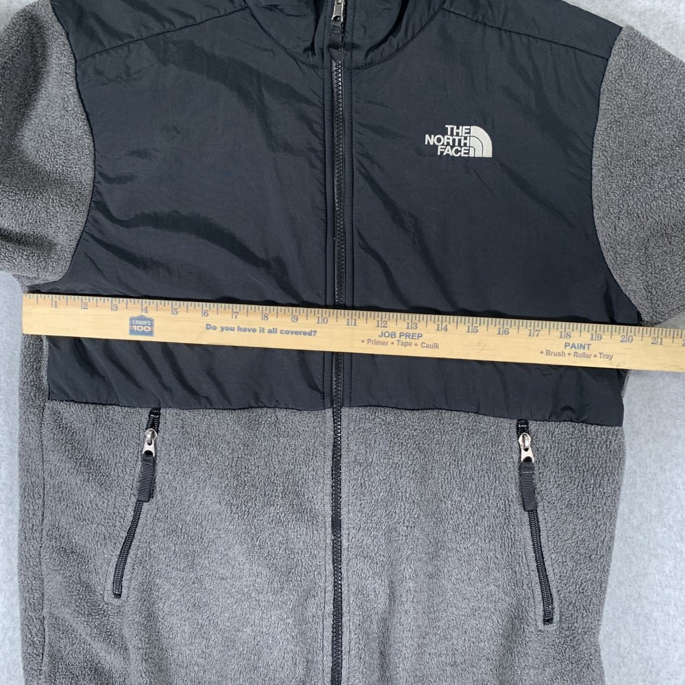 The North Face Denali Fleece Jacket Boys XL Grey Black Polartec Full Zip - Picture 13 of 16
